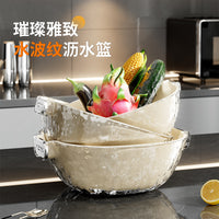 Double-Layer Kitchen Drain Basket for Washing Vegetables and Fruits
