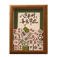DIY Mahjong Tile Shadow Box Picture Frame Gift Decor