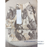 Women's Autumn Elastic Waist Printed Wide-Leg Trousers