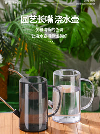 Long Spout Stainless Steel Watering Can for Indoor Outdoor Plants