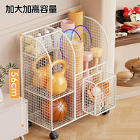 Garden Tool Storage Rack with Wheels - Home Yard Shovel Hoe Organizer Cart