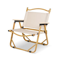 Outdoor Portable Folding Camping Chair with Backrest, Lightweight Aluminum Alloy Kermit Chair for Beach, Camp, Picnic