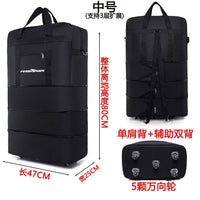Waterproof Foldable Travel Duffel Bag with Wheels - Large Capacity Luggage for Men and Women