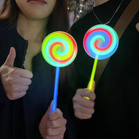 Lollipop Glow Stick Spinner Toy for Kids, Disposable Luminous Rotating Gyro