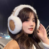 Winter Warm Earmuffs for Women, Thickened Plush Ear Covers for Cycling and Cold Protection