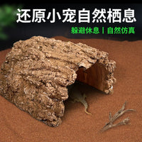 Resin Turtle Basking Platform and Hideaway Cave for Reptile Terrarium and Fish Tank Decoration