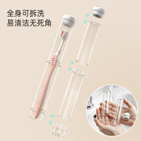 Portable Toothbrush Travel Case Transparent Dustproof Protective Holder