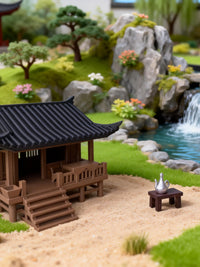 Miniature Teahouse Ancient Architecture Ornament for Aquariums and Landscaping