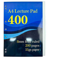 A4 Loose-Leaf Notebook, 200 Pages, Thickened, 55gsm Paper, High-Value Design, Student Exam Draft Book