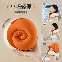 Memory Foam U-Shaped Travel Neck Pillow with Hood for Airplanes and Cars