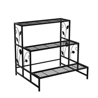 Multi-Tier Metal Plant Stand for Balcony & Living Room, Ladder-Style Flower Pot Holder for Indoor/Outdoor Plants
