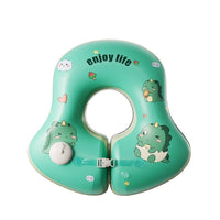 Inflatable PVC Baby Swim Ring with Press-Type Inflation, Thickened Underarm Float for Infants