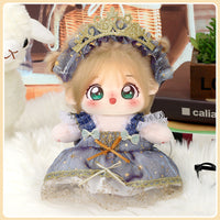 20cm Cotton Doll Clothes Set with Dress and Headwear for Plush Princess Dolls