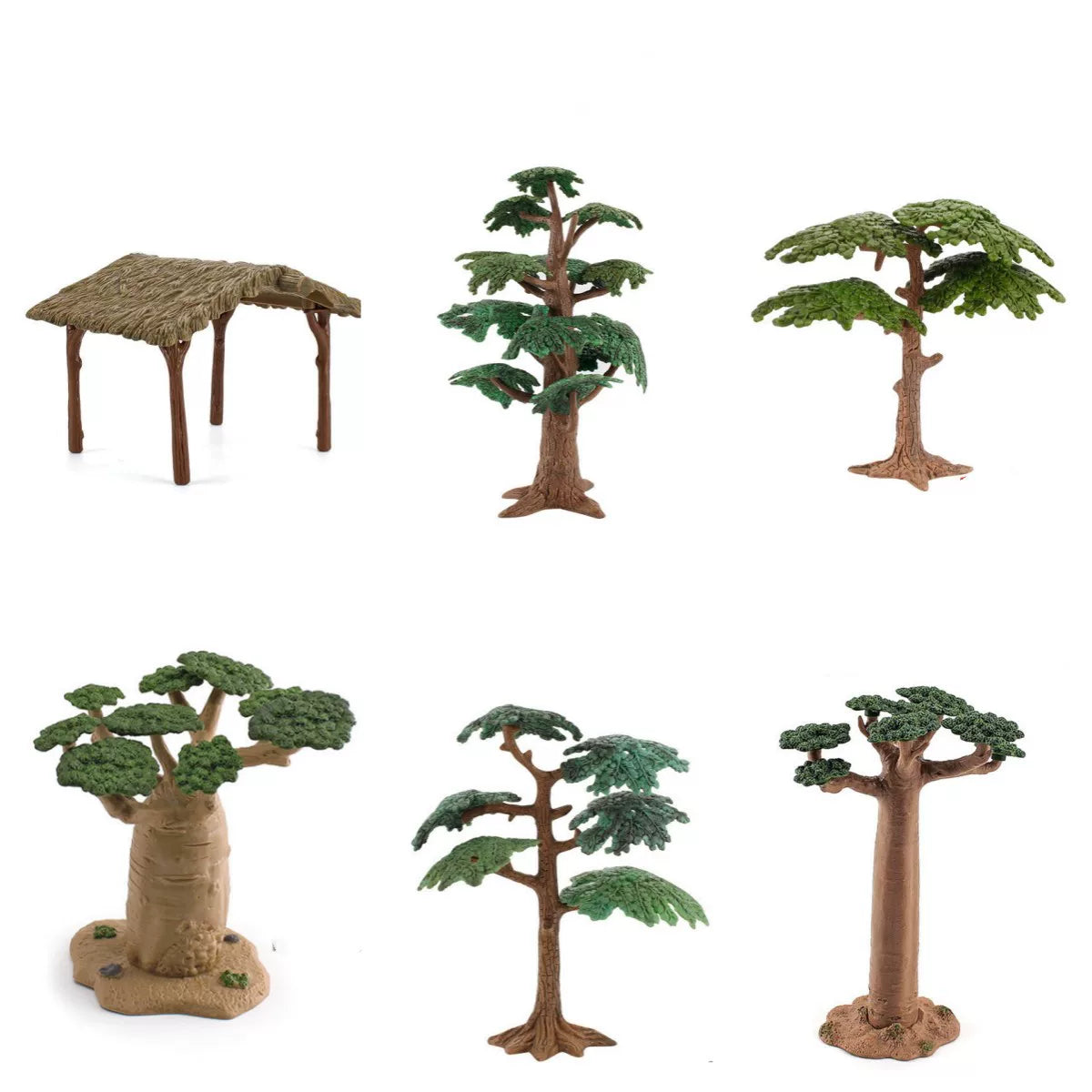 PVC Reptile Pet Terrarium Simulation Micro Landscape Ornaments Detachable Plastic Farm World Hut