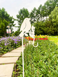 Decorative Bird Garden Hook for Outdoor Planters and Yard Decor