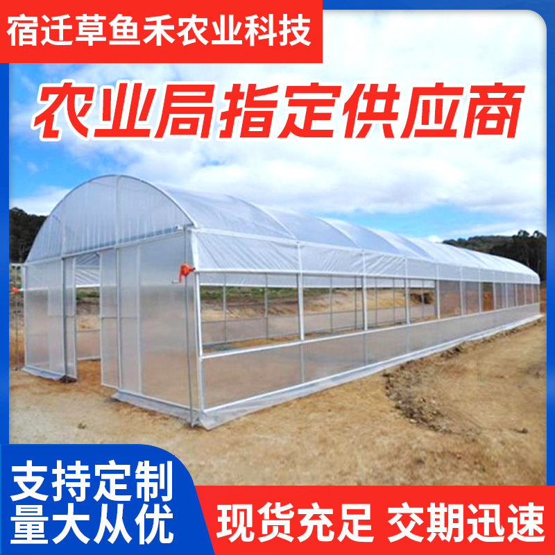 Single Arch Greenhouse Simple Tunnel Greenhouse Agricultural Breeding Shed Sunlight Greenhouse Flower Seedling Planting Warm Shed