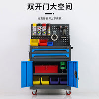 Heavy-Duty Rolling Tool Cart with Drawers and Double Doors, Mobile Workshop Storage Cabinet for Auto Repair and Hardware Tools