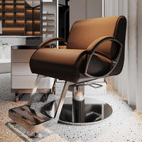 Hydraulic Swivel Reclining Barber Chair for Salon Styling and Hairdressing