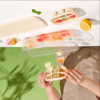 Mini Ice Cube Tray with Lid, Food-Grade Silicone Ice Mold for Homemade Ice Cubes, Large Capacity Ice Maker Box for Home Refrigerator