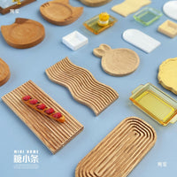 Miniature Dollhouse Baking Tray Collection with Baking Paper