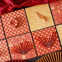 Chinese Style Red Auspicious Paper Cranes Origami Paper for Kids' Handicrafts and Folding, Square Heart-shaped Colored Paper