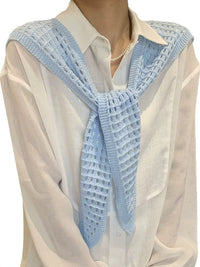 Hollow Knit Shawl Cardigan for Women - Stylish Sun Protection & Air-Conditioned Room Cover-up