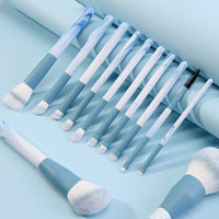 12-Piece Makeup Brush Set with Thickened Copper Tube and Soft Bristles for Beginners