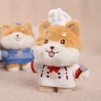 Shiba Inu Plush Keychain Doll - Chef, Nurse, Police, Pajamas Outfits - 14cm