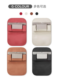 Car Seat Back Organizer with Multi-Pocket Storage and Kick Mat Function