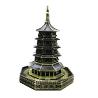 Leifeng Pagoda Model Hangzhou Souvenir Antique Zinc Alloy Craft Gift