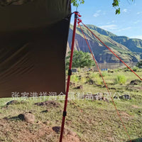 Telescopic Aluminum Tarp Poles for Outdoor Camping and Awnings, Square Tube Design