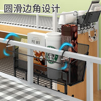 Bedside Storage Basket for Dorm Room, Hanging Organizer Shelf for Students
