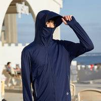 Unisex Ice Silk Sun Protection Hoodie with UV Protection for Summer Outdoor Activities