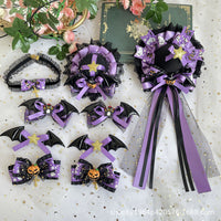 Lolita Halloween Devil Hair Clip Pumpkin Bat Bow Mini Top Hat