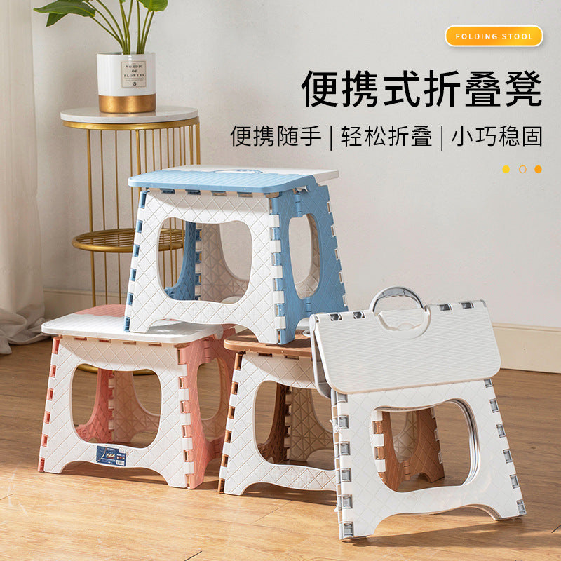Foldable Portable Plastic Stool for Home Outdoor Picnic Fishing