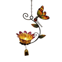 Outdoor Hanging Bird Feeder with Butterfly Design - Garden Decor Wind Chime