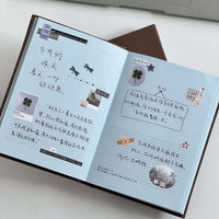 A6 Hardcover Notebook, Minimalist Korean-style Planner and Journal for Students, Daily Schedule and Notes