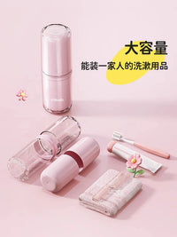 Travel Toothbrush Holder and Mouthwash Cup Set - 3-in-1 Portable Organizer