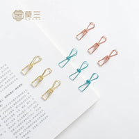 Mosan Stationery Hollow Fish-shaped Paper Clips, Assorted Sizes, for Office and School Documents, 15-piece Box