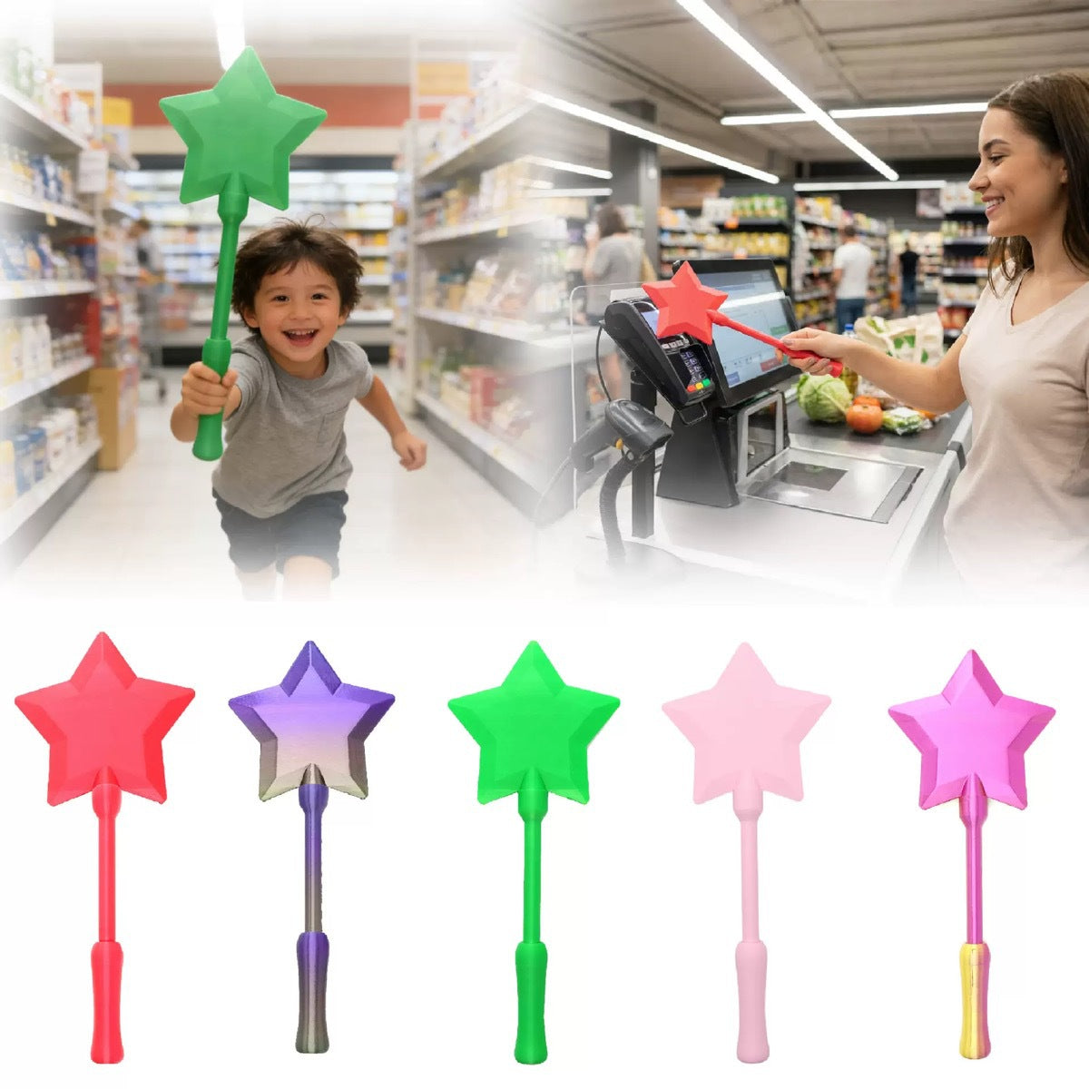 3D Printed Star Wand Contactless Payment Clip