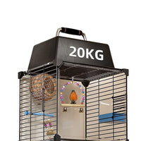Large Bird Cage for Parrots, Mynahs, and Other Small Birds - Deluxe Breeding Aviary with Optional Wheels