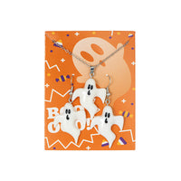 Halloween Ghost Pendant Earrings and Necklace Set for Women