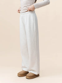 YESCCI Unisex Fleece Lined Straight Leg Sweatpants for Winter