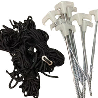 Reflective Guy Ropes and Luminous Tent Pegs Set for Camping
