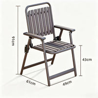 Outdoor Folding Chair, Patio Garden Balcony Cafe Chair, Waterproof Sunscreen