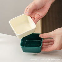 Japanese Style Ceramic Divided Serving Platter for Snacks, Nuts, and Candies