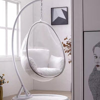 Outdoor Swing Bubble Chair Transparent Glass Ball Indoor Hanging Basket Space Chair Nordic Style for Airbnb