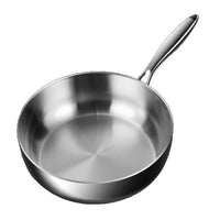 316L Stainless Steel Deep Frying Pan with Flat Bottom, Induction Cooker & Gas Stove Compatible