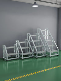 Industrial Step Ladder, 3 or 4 Step Warehouse Handling Ladder, Household Iron Staircase, Widened