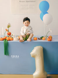 Baby Boy Gentleman Birthday Party Photography Outfit & Decoration Set